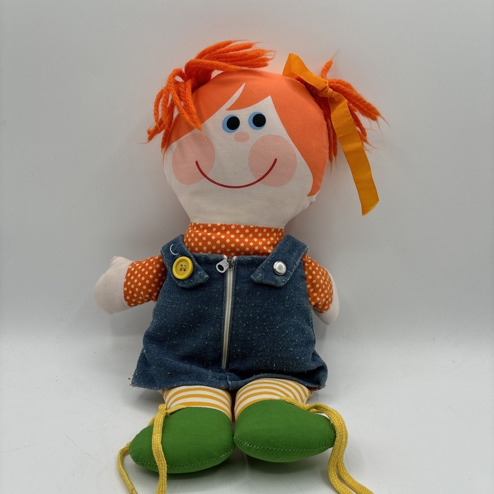 Playskool Dressy Bessy Doll 1979 Vintage Teaching‎ Zips, Snaps, Laces
